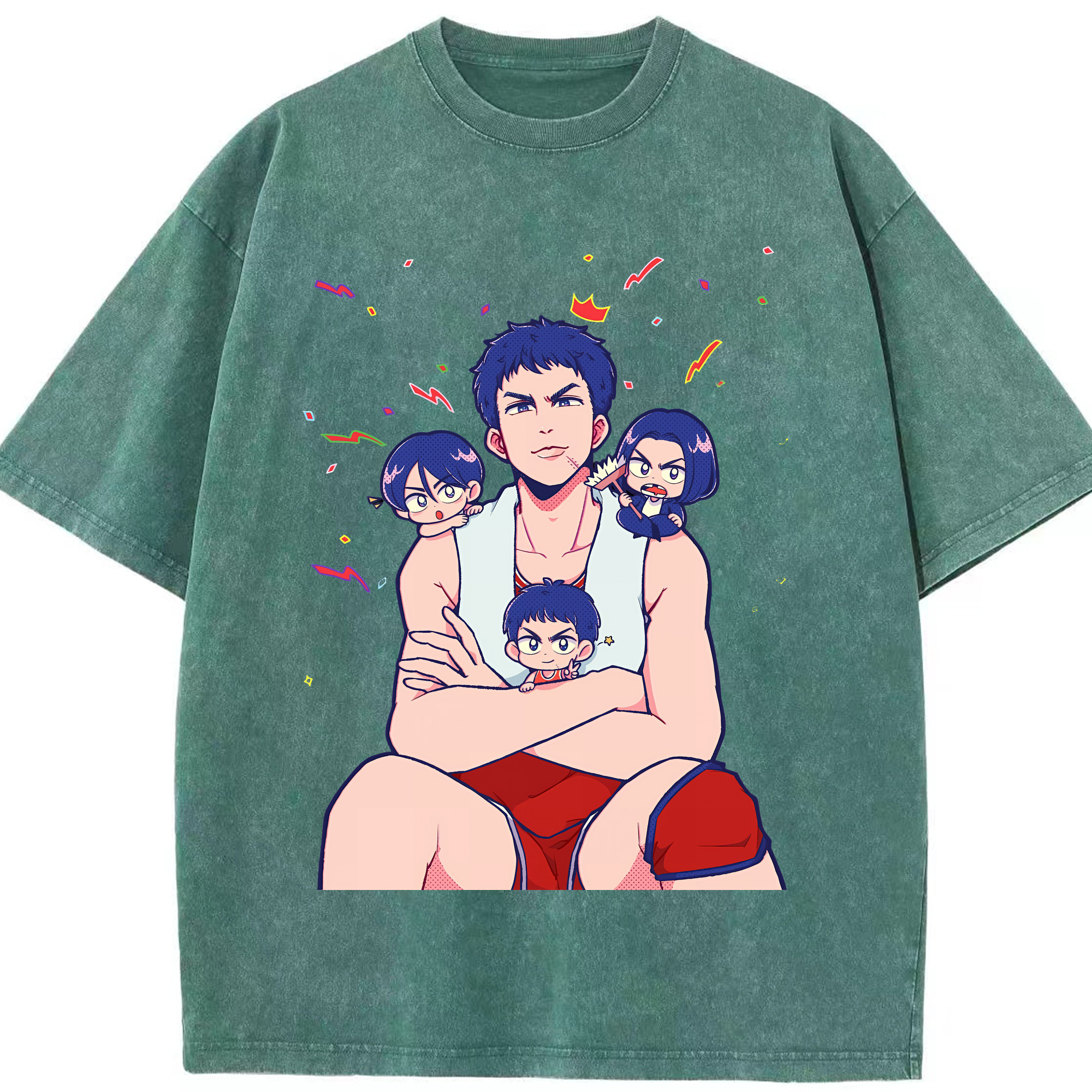 （画像用） SLAM DUNK／スラムダンク 綿100% ヴィンテージ風 半袖Tシャツ（フロントプリント）
